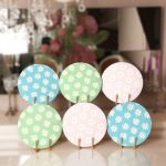 6'lı Renkli Zemin Papatya Tasarımlı Servis Altlığı & Supla Realhomes