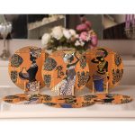 - Supla6li-Set55-Gorsel2 - Realhomes 6'lı Etnik Afrika Kadın Tasarımlı Servis Altlığı & Supla Realhomes