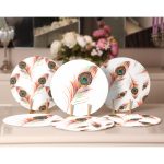 6'lı Renkli Nazar Boncuklu Tüy Tasarımlı Servis Altlığı & Supla Realhomes