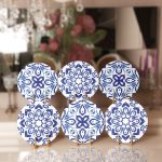 6'lı Mavi Mandala Özel Tasarımlı Servis Altlığı & Supla Realhomes