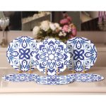 6'lı Mavi Mandala Özel Tasarımlı Servis Altlığı & Supla Realhomes