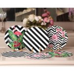 - Supla6li-Set70-Gorsel2 - Realhomes 6'lı Siyah Beyaz Çizgili Flamingo Tasarımlı Servis Altlığı & Supla Realhomes