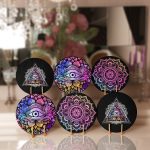 6'lı Neon Renkli Göz & Mandala Tasarımlı Servis Altlığı & Supla Realhomes