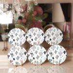 6'lı Renkli Kaktüsler Özel Tasarım Servis Altlığı & Supla Realhomes