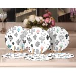 6'lı Renkli Kaktüsler Özel Tasarım Servis Altlığı & Supla Realhomes