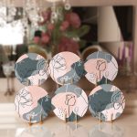 6'lı Krem Renkli Gül Çizimli Servis Altlığı & Supla Realhomes