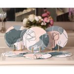 6'lı Krem Renkli Gül Çizimli Servis Altlığı & Supla Realhomes