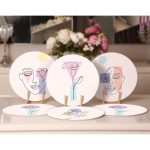 - Supla6li-Set85-Gorsel2 - Realhomes 6'lı Onedraw Silüet & Gül Tasarımlı Servis Altlığı & Supla Realhomes