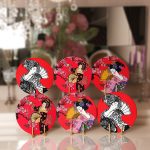 - Supla6li-Set91-Gorsel1 - Realhomes 6'lı Kırmızı Zemin Yelpazeli Japon Kadın Tasarımlı Servis Altlığı & Supla Realhomes