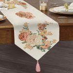 - UcgenRunner-10031-Gorsel1 - Realhomes Gül Tasarımlı Dijital Baskılı Modern Püsküllü Şönil Üçgen Runner Realhomes