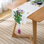 Pastel Rengarenk Çiçek Tasarımlı Dijital Baskılı Modern Püsküllü Şönil Üçgen Runner Realhomes