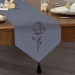 Minmalist Özel Tasarımlı Dijital Baskılı Modern Püsküllü Şönil Üçgen Runner Realhomes