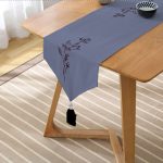 Minmalist Özel Tasarımlı Dijital Baskılı Modern Püsküllü Şönil Üçgen Runner Realhomes