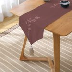 Minmalist Özel Tasarımlı Dijital Baskılı Dekoratif Püsküllü Şönil Üçgen Runner Realhomes