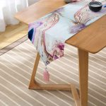 - UcgenRunner-3910-Gorsel2 - Realhomes Realhomes Sulu Boya Desenli Özel Tasarım Dijital Baskılı Modern Püsküllü Şönil Üçgen Runner Realhomes