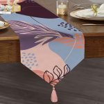 Renkli Bohem Tasarımlı Dijital Baskılı Dekoratif Püsküllü Şönil Üçgen Runner Realhomes