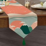 - UcgenRunner-7031-Gorsel1 - Realhomes Realhomes Renkli Dağ Motifli Dijital Baskılı Özel Tasarım Püsküllü Şönil Üçgen Runner Realhomes