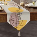 - UcgenRunner-7067-Gorsel1 - Realhomes Realhomes Sarı Pubra Renkli İnce Dal Motifli Dijital Baskılı Özel Tasarım Püsküllü Şönil Üçgen Runner Realhomes