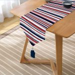 - UcgenRunner-7098-Gorsel2 - Realhomes Realhomes Beyaz Zemınde Renkli Cizgi Detaylı Dijital Baskılı Özel Tasarım Püsküllü Şönil Üçgen Runner Realhomes