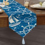 - UcgenRunner-7110-Gorsel1 - Realhomes Realhomes Mavi Beyaz Zeminli Deniz Yıldızı Desenli Dijital Baskılı Özel Tasarım Püsküllü Şönil Üçgen Runner Realhomes