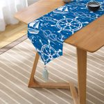 - UcgenRunner-7110-Gorsel2 - Realhomes Realhomes Mavi Beyaz Zeminli Deniz Yıldızı Desenli Dijital Baskılı Özel Tasarım Püsküllü Şönil Üçgen Runner Realhomes