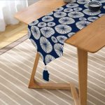 Realhomes Renkli Zemin Üzerinde Onedraw Çizimli Limon Dijital Baskılı Özel Tasarım Püsküllü Şönil Üçgen Runner Realhomes