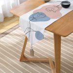 Realhomes Özel Tasarım Dijital Baskılı Modern Püsküllü Şönil Üçgen Runner Realhomes