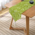 - UcgenRunner-7611-Gorsel2 - Realhomes  Realhomes Rengarenk Zemin Üzerinde Onedraw Çizimli Çiçek Desenli Dijital Baskılı Özel Tasarım Püsküllü Şönil Üçgen Runner Realhomes