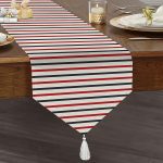 - UcgenRunner-7642-Gorsel1 - Realhomes Realhomes Beyaz Zemin Üzerinde Renkli Çizgili Dijital Baskılı Özel Tasarım Püsküllü Şönil Üçgen Runner Realhomes