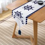 - UcgenRunner-7726-Gorsel2 - Realhomes Realhomes Beyaz Zemin Üzerinde Modern Dümen Desenli Dijital Baskılı Özel Tasarım Püsküllü Şönil Üçgen Runner Realhomes