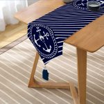 - UcgenRunner-7727-Gorsel2 - Realhomes Realhomes Renkli Zemin Üzerinde Çapa Desenli Dijital Baskılı Özel Tasarım Püsküllü Şönil Üçgen Runner Realhomes