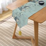 - UcgenRunner-7986-Gorsel2 - Realhomes  Mint Yeşili Mermer Tasarımlı Dijital Baskılı Dekoratif Püsküllü Şönil Üçgen Runner Realhomes