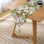 - UcgenRunner-8486-Gorsel2 - Realhomes Realhomes Beyaz Zemin Üzerinde Sonbahar Yaprak Desenli Dijital Baskılı Özel Tasarım Püsküllü Şönil Üçgen Runner Realhomes