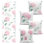 Gri Beyaz Zeminde Gold Detaylı Çizim Dijital Baskılı Modern İç Dolgulu Yumuşak Silindir Form Yastık Kırlent Realhomes