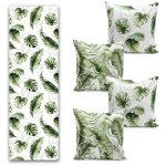 Kış Temalı Bağ Evi Konseptli Özel Tasarım 4 Kırlent 1 Runner Seti Realhomes