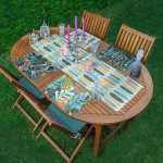 4+1 Dijital Baskılı Özel Tasarım Modern Amerikan Servis & Runner Seti Realhomes