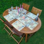 4+1 Renkli Sonbahar Yaprakları Motifli Amerikan Servis & Runner Seti Realhomes