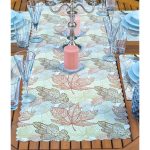 4+1 Renkli Sonbahar Yaprakları Motifli Amerikan Servis & Runner Seti Realhomes