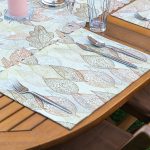 4+1 Renkli Sonbahar Yaprakları Motifli Amerikan Servis & Runner Seti Realhomes