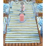 4+1 Beyaz Zeminli Gold Detaylı Geometrik Çizimli Amerikan Servis & Runner Seti Realhomes