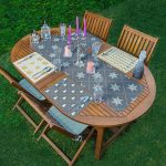 4+1 Pembe & Gri Zeminli Çam Ağacı & Kar Taneleri Tasarımlı Amerikan Servis & Runner Seti Realhomes