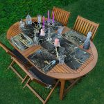 4+1 Siyah & Gold Mermer Tasarımlı Amerikan Servis & Runner Seti Realhomes