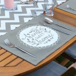 4+1 Gri Home Sweet Temalı Amerikan Servis & Runner Seti Realhomes