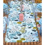 4+1 Rengarenk Zemin Üzerinde Çiçek Desenli Amerikan Servis & Runner Seti Realhomes