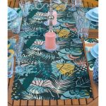 4+1 Renkli Yaprak Tasarımlı Amerikan Servis & Runner Seti Realhomes