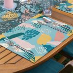 4+1 Renkli Yaprak Tasarımlı Amerikan Servis & Runner Seti Realhomes