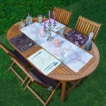 - ServisRunner-Set134-Gorsel1 - Realhomes 4+1 Rengarenk Zemin Üzerinde Çiçek Motifli Amerikan Servis & Runner Seti Realhomes