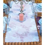 - ServisRunner-Set134-Gorsel2 - Realhomes 4+1 Rengarenk Zemin Üzerinde Çiçek Motifli Amerikan Servis & Runner Seti Realhomes