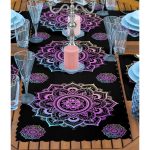 - ServisRunner-Set141-Gorsel2 - Realhomes 4+1 Renkli Mandala Desen Tasarımlı Amerikan Servis & Runner Seti Realhomes