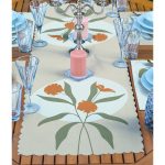 4+1 Soyut Renkli Onedraw Çizimli  Amerikan Servis & Runner Seti Realhomes